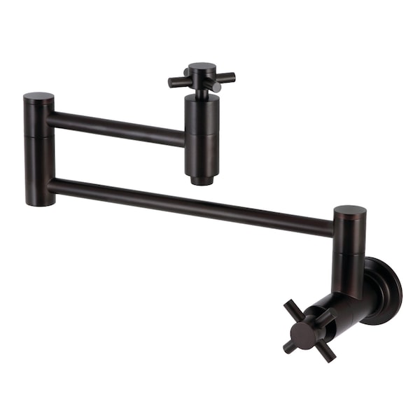 Kingston Brass KS8105DX Wall Mount Pot Filler Kitchen Faucet, Oil Rubbed Bronze KS8105DX - main